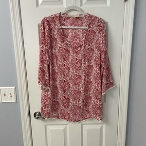 Red & White Blouse